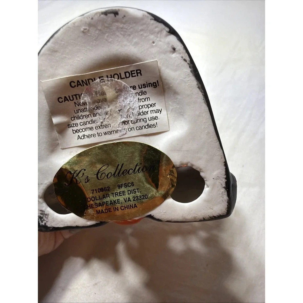 Lot Of 2 Vintage Halloween Candle Holders